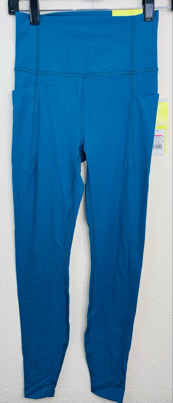 All in Motion Ultra High Rise Full Length Teal Leggings NWT Pockets Women Small